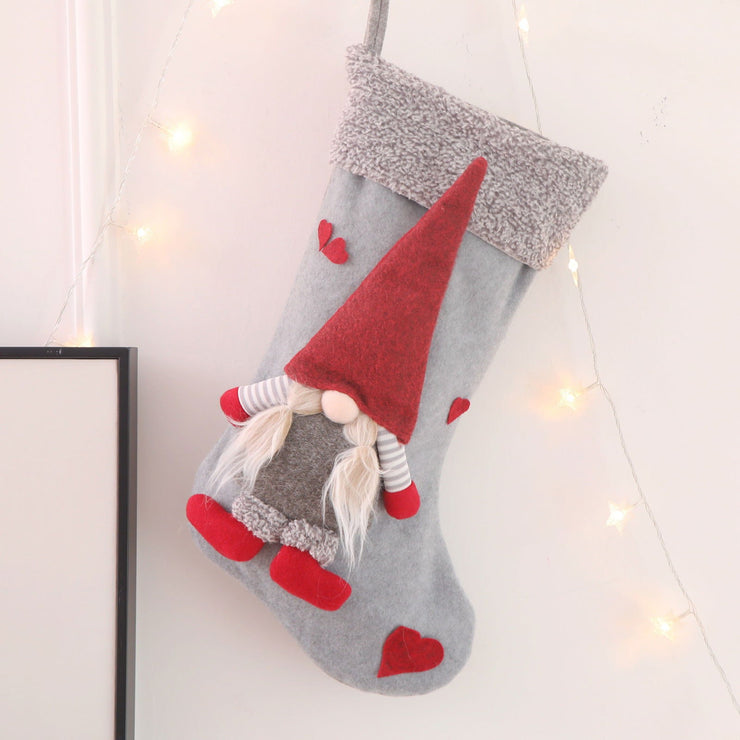 Christmas decorations, 3D faceless dolls, Christmas socks, Christmas gift bags, candy bags, elderly snowman gift bags - Follow yourDream