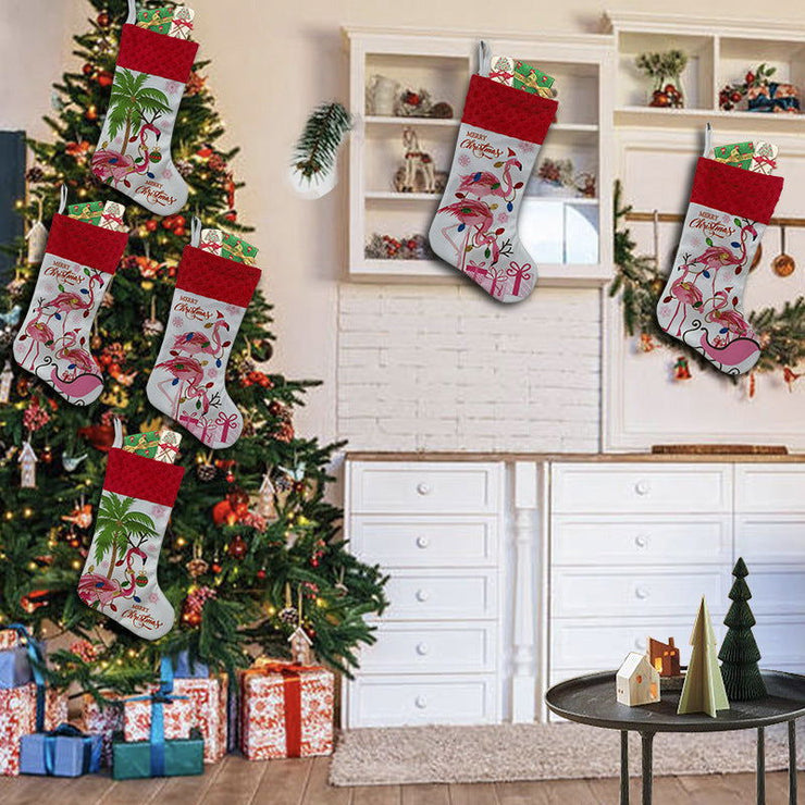 Christmas decorations Christmas ocean stockings flamingo Christmas stockings holiday gift bags Christmas tree ornaments - Follow yourDream