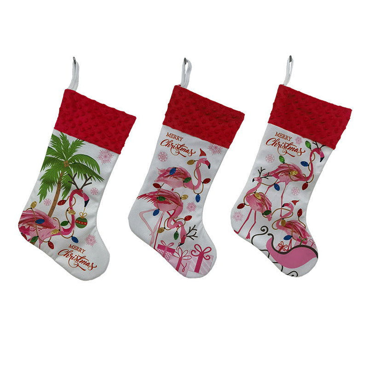 Christmas decorations Christmas ocean stockings flamingo Christmas stockings holiday gift bags Christmas tree ornaments - Follow yourDream