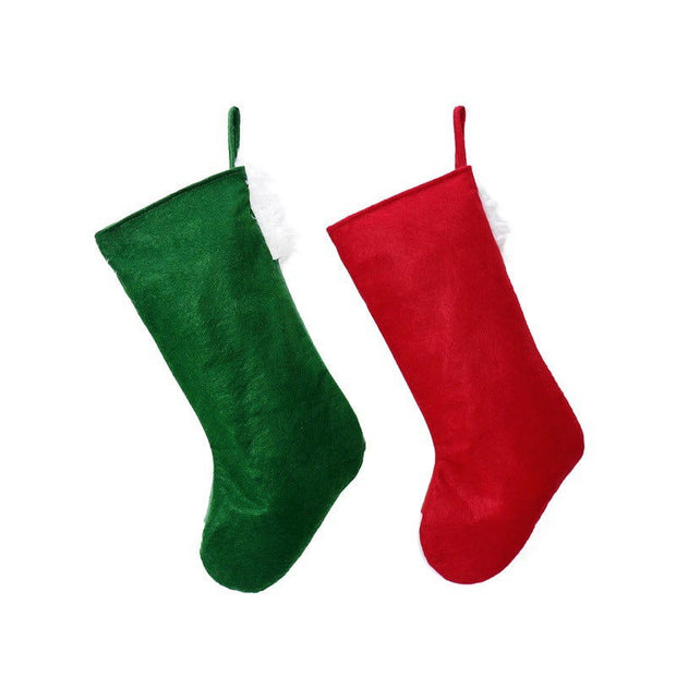 Christmas decorations Christmas pendants Christmas socks Santa Claus snowman velvet socks Christmas socks gift bags - Follow yourDream