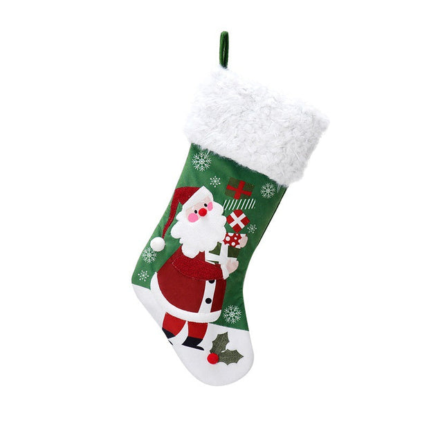 Christmas decorations Christmas pendants Christmas socks Santa Claus snowman velvet socks Christmas socks gift bags - Follow yourDream
