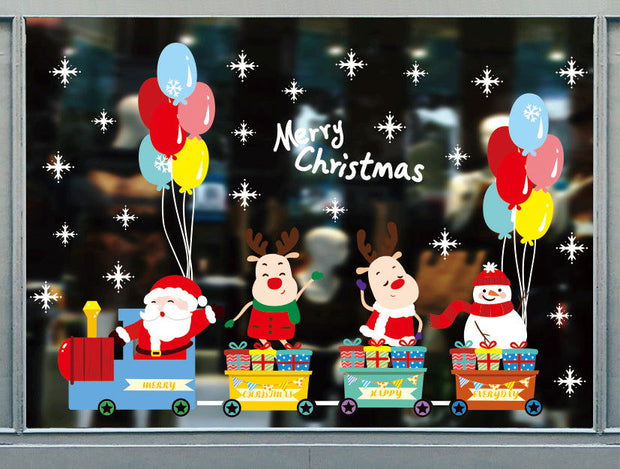 Christmas decorations window glass paste atmosphere Christmas static stickers Christmas decorations Christmas window stickers - Follow yourDream