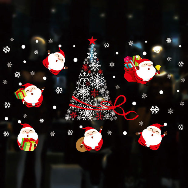 Christmas decorations window glass paste atmosphere Christmas static stickers Christmas decorations Christmas window stickers - Follow yourDream