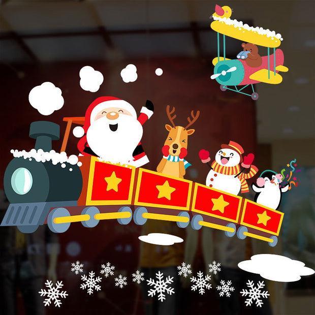 Christmas decorations window glass paste atmosphere Christmas static stickers Christmas decorations Christmas window stickers - Follow yourDream