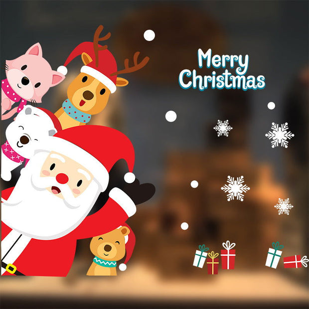 Christmas decorations window glass paste atmosphere Christmas static stickers Christmas decorations Christmas window stickers - Follow yourDream