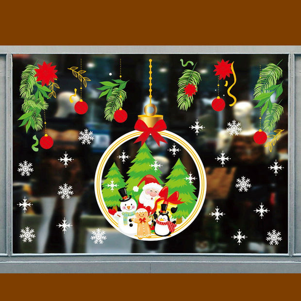 Christmas decorations window glass paste atmosphere Christmas static stickers Christmas decorations Christmas window stickers - Follow yourDream
