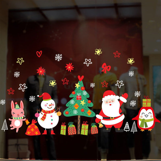 Christmas decorations window glass paste atmosphere Christmas static stickers Christmas decorations Christmas window stickers - Follow yourDream