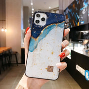 Chic Marble Gold Foil Phone Cases for iPhone 12 11 Pro Max XR X 8 7 6 Plus Glitter Soft Silicone Cover for iPhone XS Max SE 2020