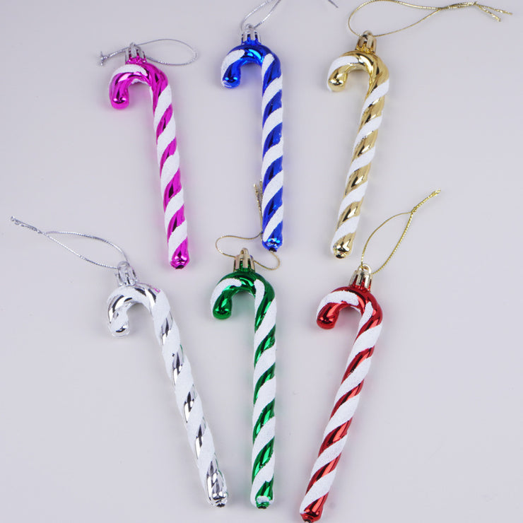 Christmas tree decorations, Christmas decorations, Christmas shaped balls, 12CM crutches