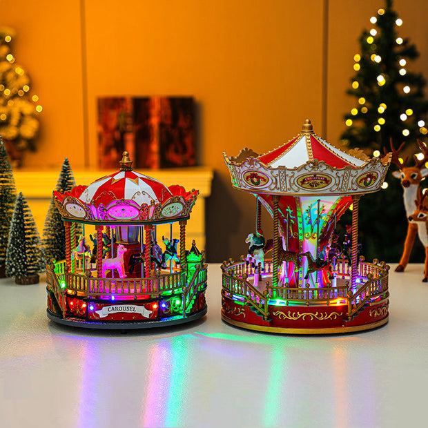 Christmas carousel ornaments, music boxes, Christmas decorations, Christmas gifts, music boxes