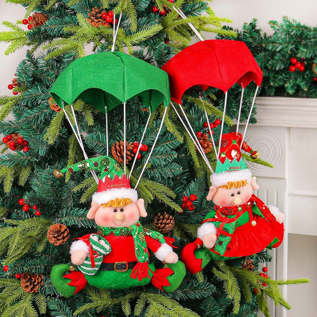 Christmas Parachute Doll Decorative Pendant Fabric Christmas Parachute Elf Showcase Christmas Tree Pendant Gift