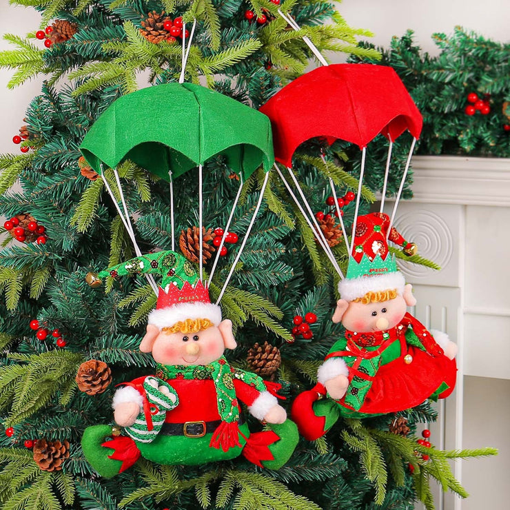 Christmas Parachute Doll Decorative Pendant Fabric Christmas Parachute Elf Showcase Christmas Tree Pendant Gift