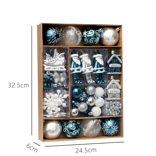 Christmas Decorations 50pcs/set painted Christmas ball set, Christmas tree decoration pendant