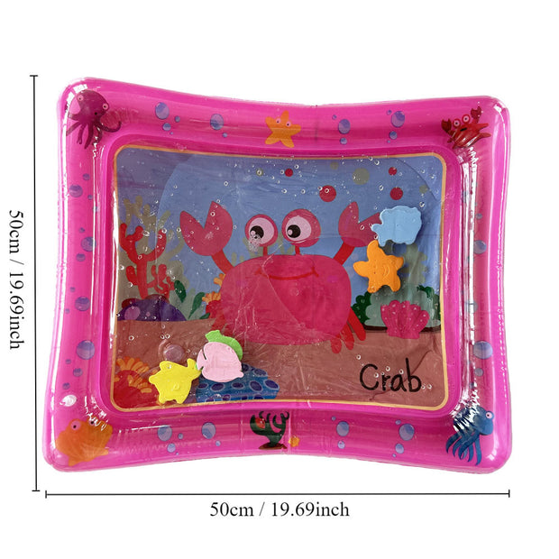 Children's inflatable patting pad, baby patting water pad, round PVC baby patting music cushion