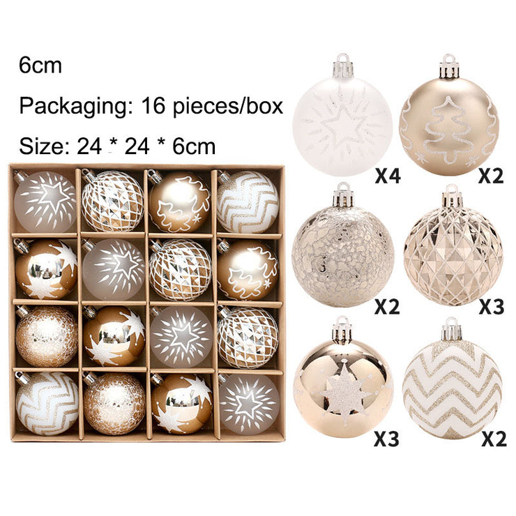 Christmas decorations 16 PCS Christmas Ball Decoration Christmas Tree Pendant Home Party Decoration