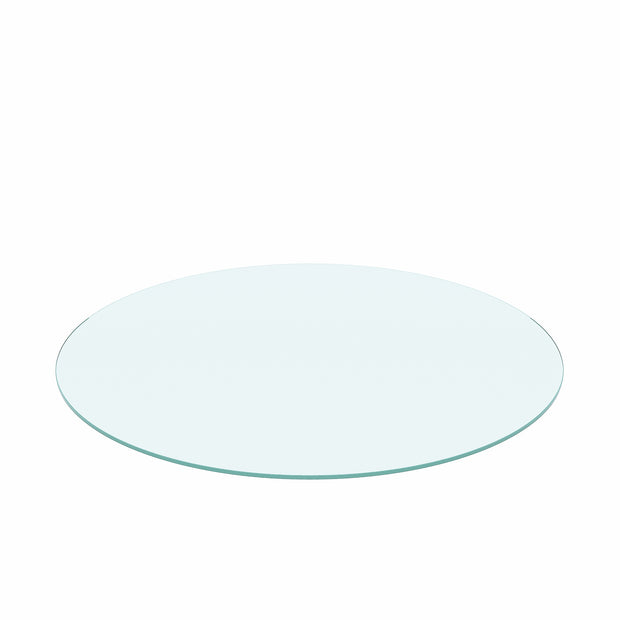 36" Inch Round Tempered Glass Table Top Clear Glass 1/4" Inch Thick Flat Polished Edge