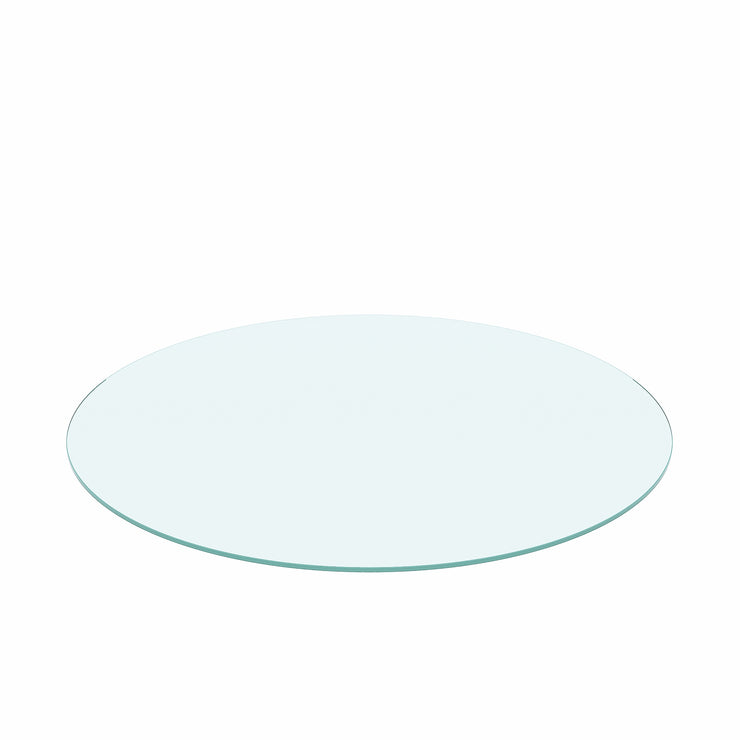 36" Inch Round Tempered Glass Table Top Clear Glass 1/4" Inch Thick Flat Polished Edge