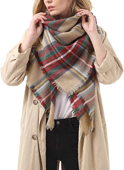 women scarves-grey brown