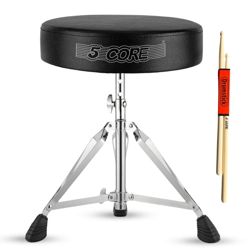 5Core Drum Throne Padded Adjustable Guitar Stool Drummer Seat for