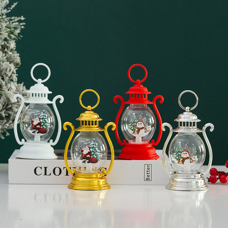 Christmas Decorations Luminous Children's Handheld Creative Small Oil Lamp Desktop Ornament New Decoration Props Hanging