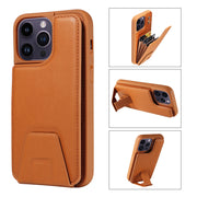 Suitable for Apple 15 phone case 13promax stand phone case adhesive leather anti drop 12 accordion card insertion phone case