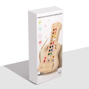 Wooden LED switch light melodic sound optoelectronic guitar busy board children's Montessori early education puzzle toy