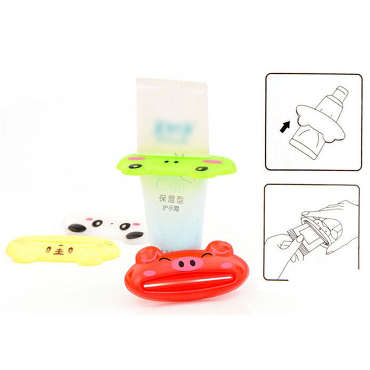 1pcs Animal Easy Toothpaste Dispenser Plastic Tooth Paste Tube Squeezer Useful Toothpaste Rolling Holder For Home Bathroom