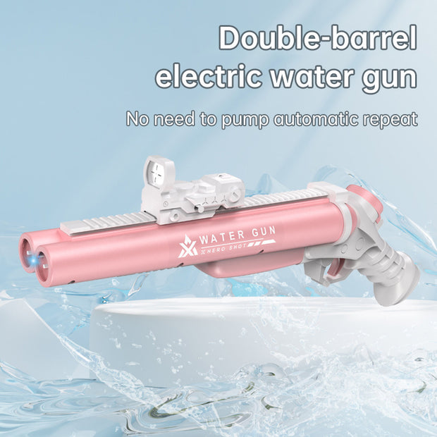 Double tube electric water gun outdoor water play and war toy