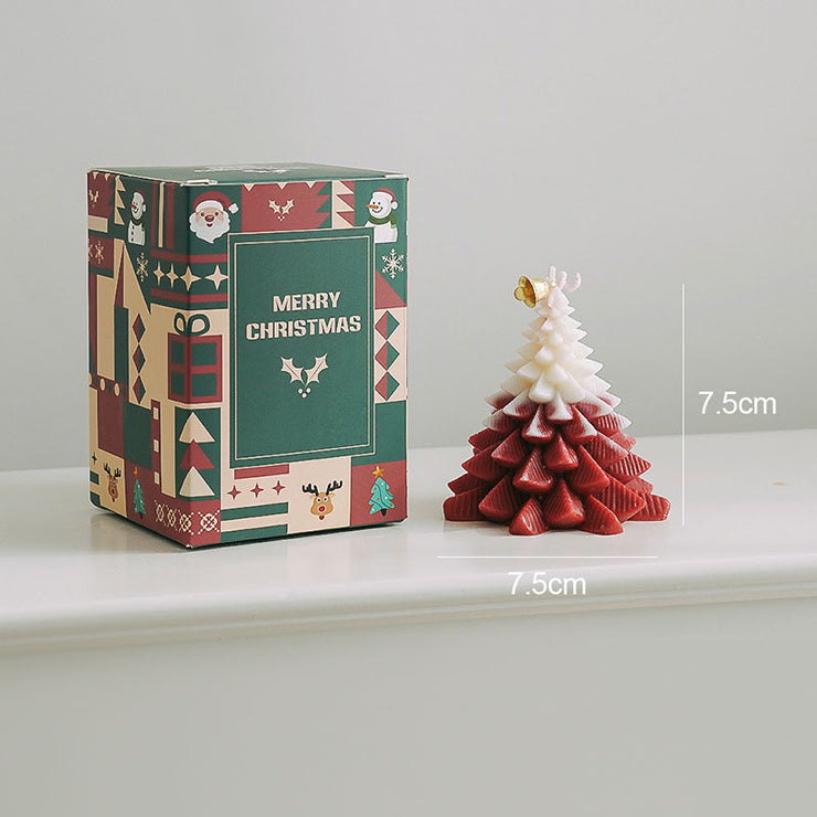 Christmas Tree Candles Custom Decorative Handmade Home Fragrance Soy Wax Candle Aromatic Candles for Gift