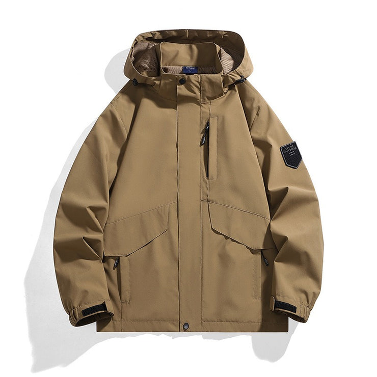 Spring new outdoor sports and leisure couple fashionable solid color assault suit for men, windproof, waterproof, breathable and - Follow yourDream