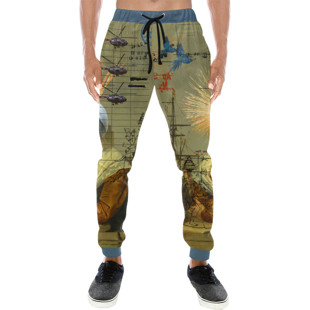 AT THE HARBOUR Men's All Over Print Sweatpants