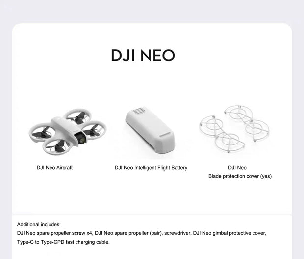 DJI Neo 4K Handheld Vlog aerial photography drone novice entry-level outdoor camping tourism AI intelligent tracking flight camera