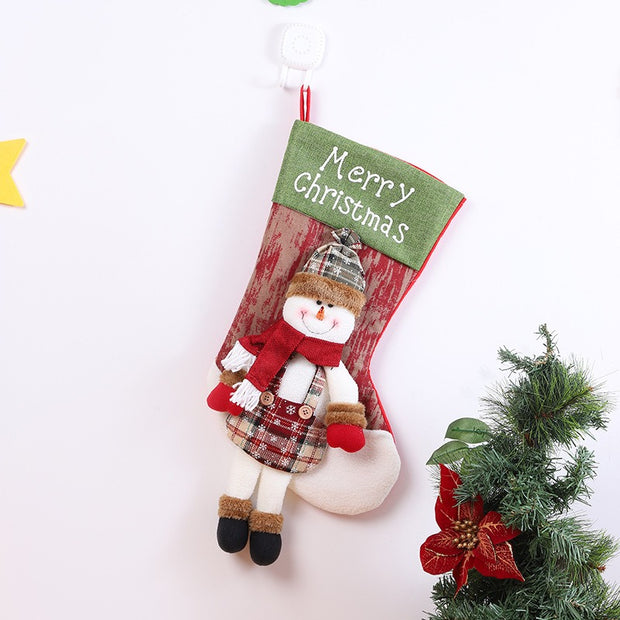 Christmas gift bags candy bags Christmas tree pendants large Christmas socks Christmas decorations