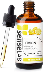 SenseLAB lemon essential oil -100% pure extract lemon oil - therapeutic grade lemon essential oil - moisturizing lemon oil - moo