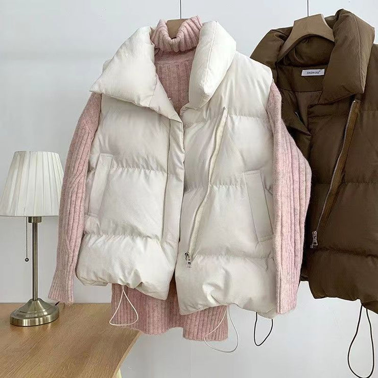 Autumn and winter short down cotton vest women's versatile jacket trend