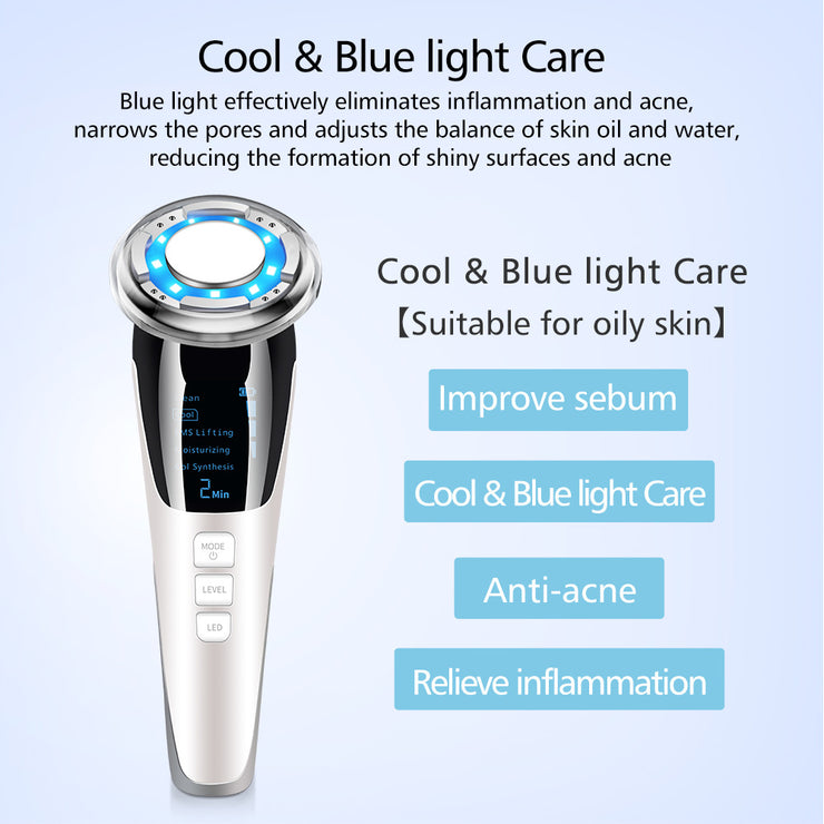 EMS Hot And Cold Photon Introduction Instrument Hailicare Color Light Skin Rejuvenation Beauty Instrument Facial Massage Instrument