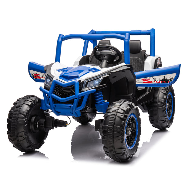 Side by Side 4x4 Ride on Off-Road Truck with Parent Remote Control, Battery Powered Electric Car - Follow yourDream