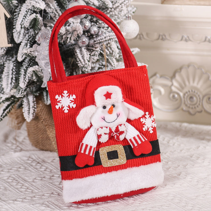 Christmas gift bag children's gift tote bag three-dimensional long legged Santa Claus reindeer candy bag