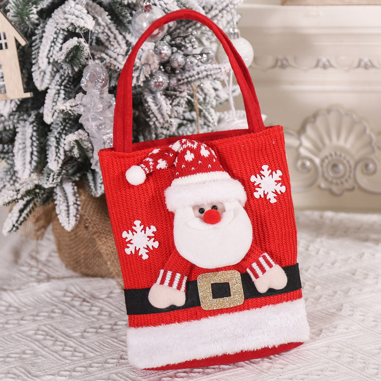 Christmas gift bag children's gift tote bag three-dimensional long legged Santa Claus reindeer candy bag