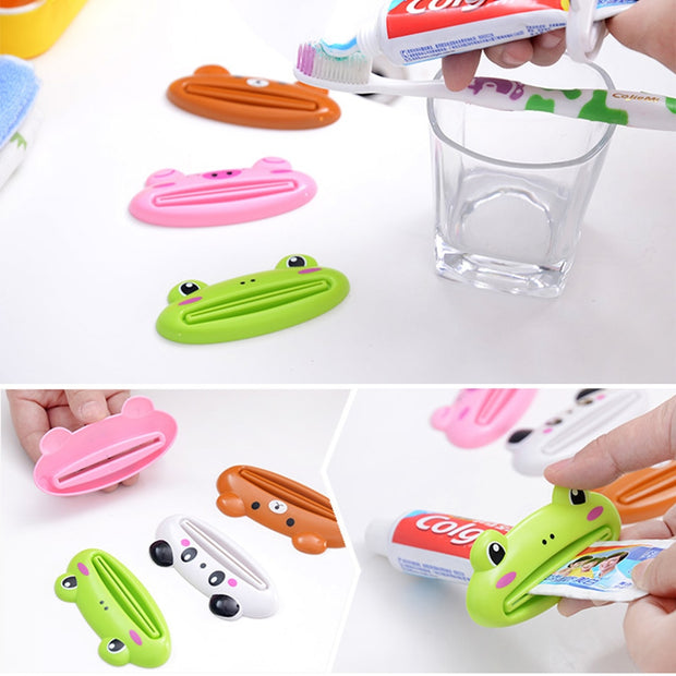 1pcs Animal Easy Toothpaste Dispenser Plastic Tooth Paste Tube Squeezer Useful Toothpaste Rolling Holder For Home Bathroom