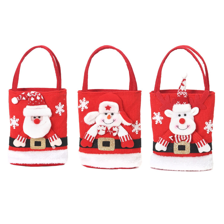 Christmas gift bag children's gift tote bag three-dimensional long legged Santa Claus reindeer candy bag