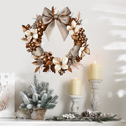 Christmas Flowers Bow Christmas Wreath Wall Stickers Decoration Wall Stickers