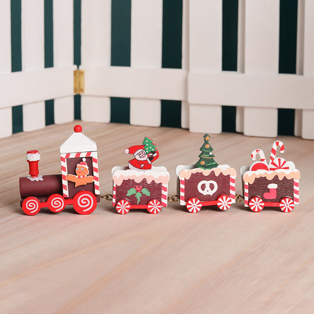 Christmas Decorations Wooden Train Presents For Children Christmas Presents Window Display