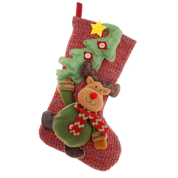 Christmas Decorations Large Knitted Knitted Knitted Socks Gift Bag Children's Candy Socks Pendant Christmas Socks