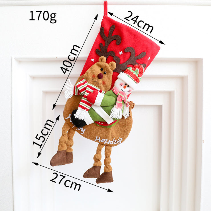 Christmas socks snowman socks decorative socks Christmas gift bags pendants