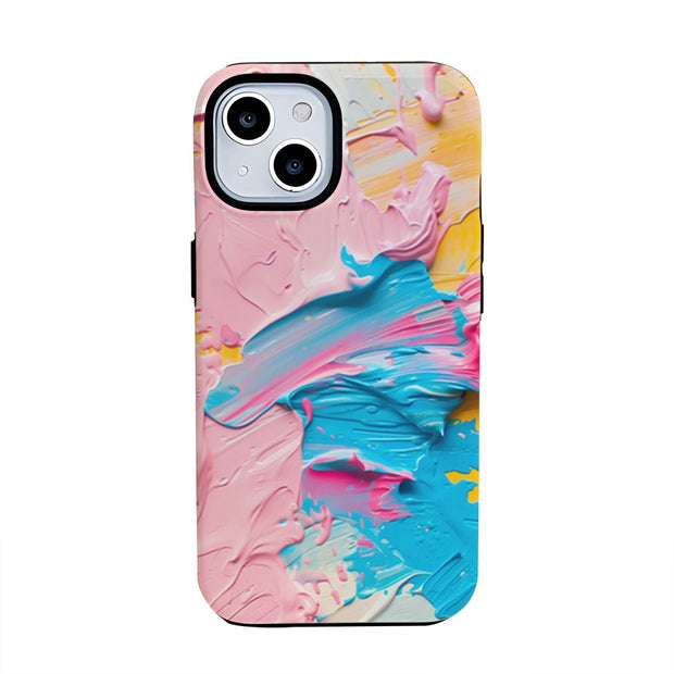 Ins style oil painting Apple 15pm phone case 16pro protective case 13pm phone case 2-in-1 film case 12 women