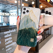 Chic Marble Gold Foil Phone Cases for iPhone 12 11 Pro Max XR X 8 7 6 Plus Glitter Soft Silicone Cover for iPhone XS Max SE 2020