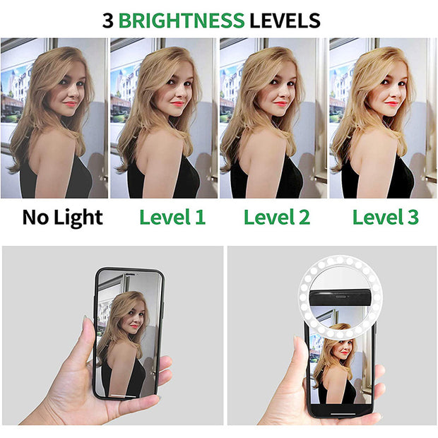 Mobile Phone Fill Light Anchor Beauty Rejuvenation Vibrato Live Charging Light LED Ring Small Indoor Selfie Universal