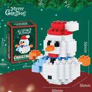 Compatible with building blocks, small particle assembly, snowman, Christmas reindeer, Christmas gifts, children's toy gifts