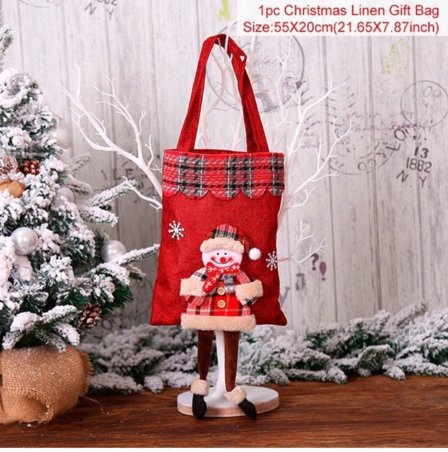 Christmas Gift Bags Christmas Candy Bags Noel Xmas Ornament Decorations Christmas Decorations For Home New Year